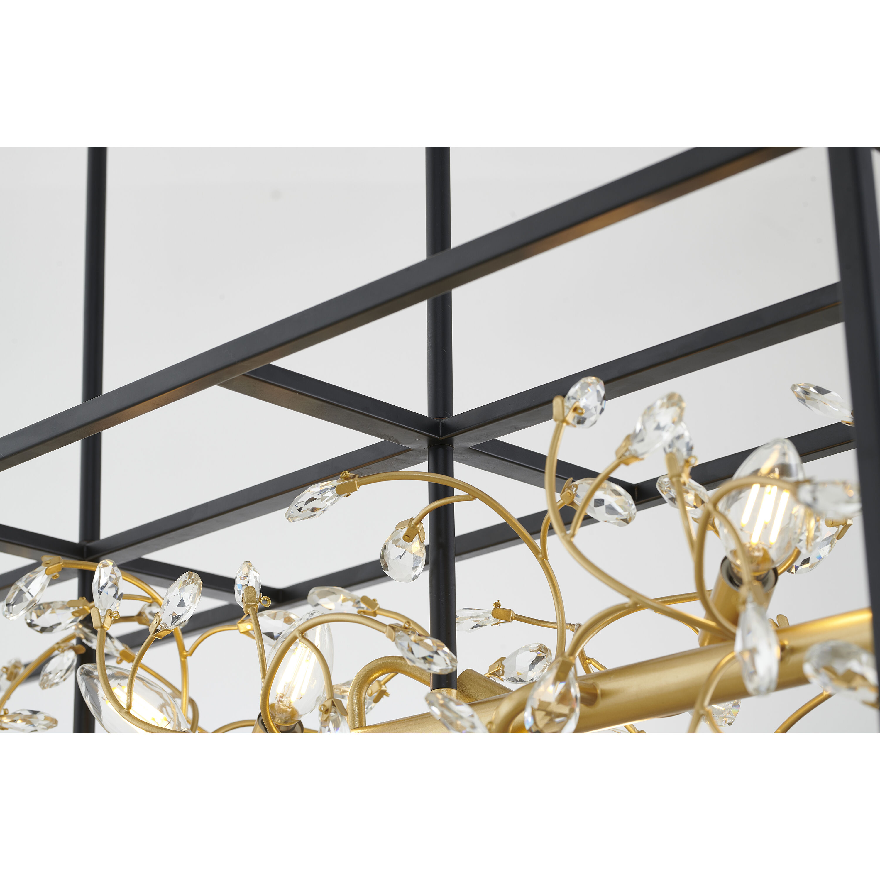 Canada LED 11.75 inch Black and Gold Chandelier Ceiling Light